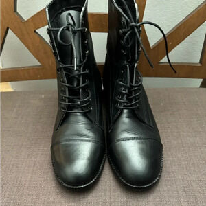MIDDLEBURG Tall Black Vegan Leather
 Riding Boots Size 9.5